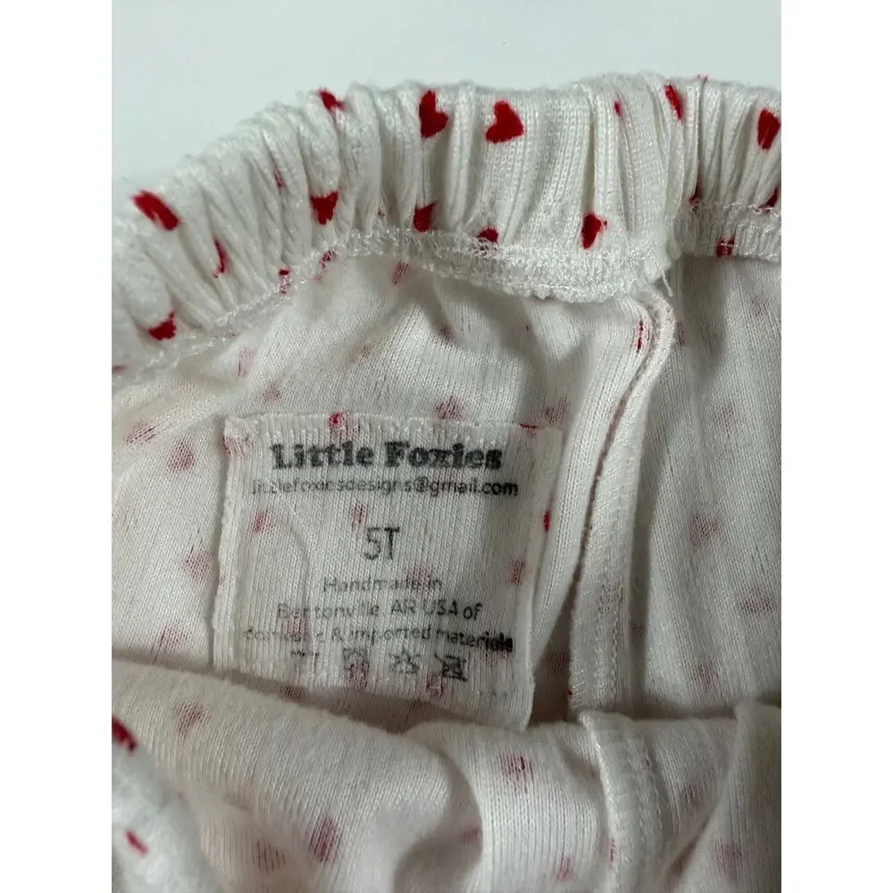 Little Posh Design Handmade Heart Print Ribbed Lounge Set 5